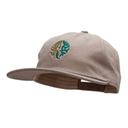 Abstract Tree Unconstructed High Profile Cotton Flat Bill Cap