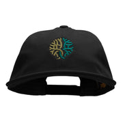 Abstract Tree Unconstructed High Profile Cotton Flat Bill Cap