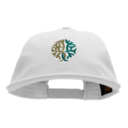 Abstract Tree Unconstructed High Profile Cotton Flat Bill Cap