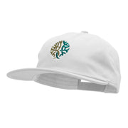 Abstract Tree Unconstructed High Profile Cotton Flat Bill Cap