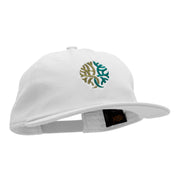 Abstract Tree Unconstructed High Profile Cotton Flat Bill Cap