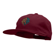 Abstract Tree Unconstructed High Profile Cotton Flat Bill Cap