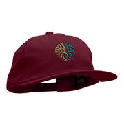 Abstract Tree Unconstructed High Profile Cotton Flat Bill Cap