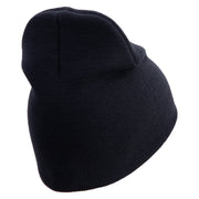 U.S. Army 29th Infantry Brigade Combat Team Symbol Embroidered 8 Inch Solid Knit Short Beanie Made in USA - Navy OSFM