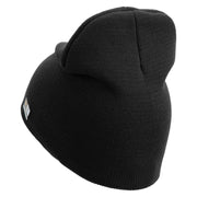 U.S. Army 29th Infantry Brigade Combat Team Symbol Embroidered 8 Inch Solid Knit Short Beanie Made in USA - Black OSFM