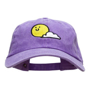 Sunny Smile Embroidered Unstructured Cotton Cap