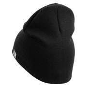 U.S. Army 29th Infantry Division Symbol Embroidered 8 Inch Solid Knit Short Beanie Made in USA - Black OSFM