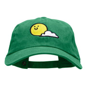 Sunny Smile Embroidered Unstructured Cotton Cap