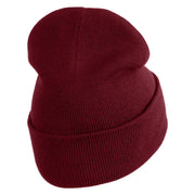 Trick Or Treat Puppy Embroidered 12" Long Knitted Beanie - Maroon OSFM