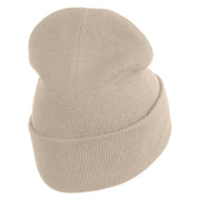 Trick Or Treat Puppy Embroidered 12" Long Knitted Beanie - Birch OSFM