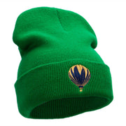 Hot Air Balloon Trip Embroidered 12 Inch Solid Long Beanie Made in USA