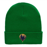 Hot Air Balloon Trip Embroidered 12 Inch Solid Long Beanie Made in USA