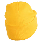 Inside Emotions Joy Embroidered 12" Long Knitted Beanie - Mustard OSFM