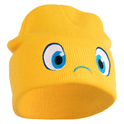 Inside Emotions Joy Embroidered 12" Long Knitted Beanie - Mustard OSFM