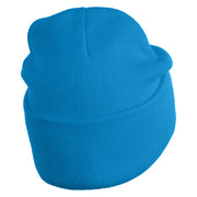 Inside Emotions Joy Embroidered 12" Long Knitted Beanie - Aqua OSFM