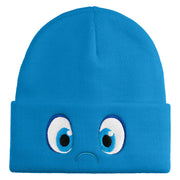 Inside Emotions Joy Embroidered 12" Long Knitted Beanie - Aqua OSFM