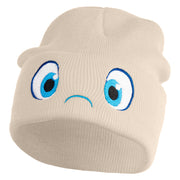 Inside Emotions Joy Embroidered 12" Long Knitted Beanie - Birch OSFM