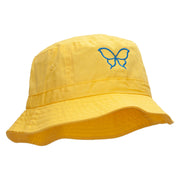 Butterfly Outline Embroidered Bucket Hat