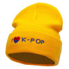 I Love K-Pop Embroidered 12 Inch Long Knitted Beanie