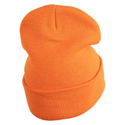 Inside Emotions Anxiety Embroidered 12" Long Knitted Beanie - Orange OSFM