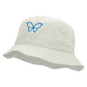 Butterfly Outline Embroidered Bucket Hat