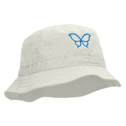 Butterfly Outline Embroidered Bucket Hat