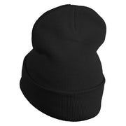 Inside Emotions Anxiety Embroidered 12" Long Knitted Beanie - Black OSFM