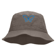 Butterfly Outline Embroidered Bucket Hat