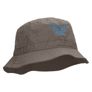 Butterfly Outline Embroidered Bucket Hat