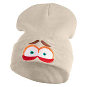Inside Emotions Anxiety Embroidered 12" Long Knitted Beanie - Birch OSFM