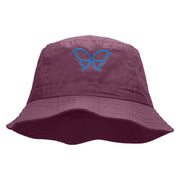 Butterfly Outline Embroidered Bucket Hat