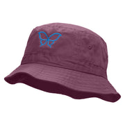 Butterfly Outline Embroidered Bucket Hat