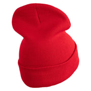 Inside Emotions Anger Embroidered 12" Long Knitted Beanie - Red OSFM