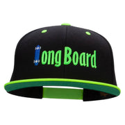 Long Board Riding Embroidered Wool Blend Classic Snapback