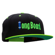 Long Board Riding Embroidered Wool Blend Classic Snapback