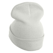Inside Emotions Anger Embroidered 12" Long Knitted Beanie - White OSFM