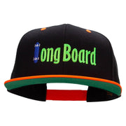 Long Board Riding Embroidered Wool Blend Classic Snapback