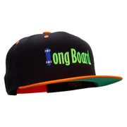 Long Board Riding Embroidered Wool Blend Classic Snapback