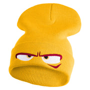 Inside Emotions Anger Embroidered 12" Long Knitted Beanie - Mustard OSFM