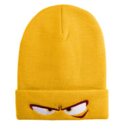 Inside Emotions Anger Embroidered 12" Long Knitted Beanie - Mustard OSFM
