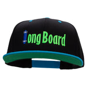 Long Board Riding Embroidered Wool Blend Classic Snapback