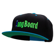 Long Board Riding Embroidered Wool Blend Classic Snapback