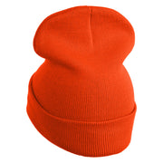 Inside Emotions Anger Embroidered 12" Long Knitted Beanie - Orange OSFM