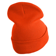 Inside Emotions Anger Embroidered 12" Long Knitted Beanie - Orange OSFM