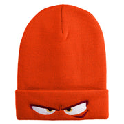 Inside Emotions Anger Embroidered 12" Long Knitted Beanie - Orange OSFM