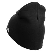 U.S. Army 34th Infantry Division Symbol Embroidered 8 Inch Solid Knit Short Beanie Made in USA - Black OSFM