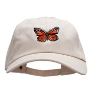 Monarch Butterfly Embroidered Washed Cap