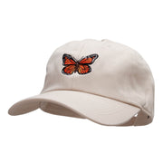 Monarch Butterfly Embroidered Washed Cap