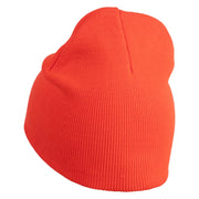 Inmate Costume Symbol Embroidered 8" Acylic Short Beanie - Orange OSFM