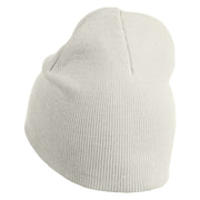 Inmate Costume Symbol Embroidered 8" Acylic Short Beanie - White OSFM